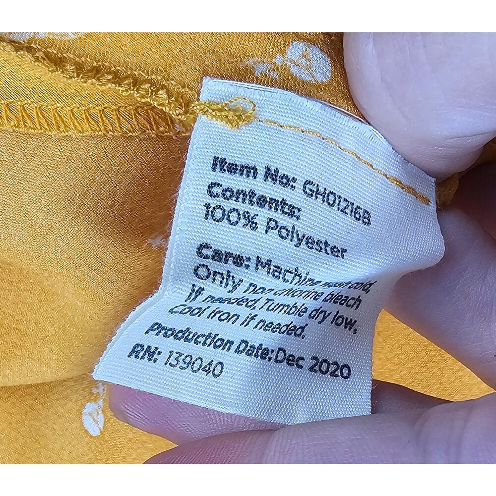 NWT Matild jane floral yellow asymmetrical midi slit skirt elastic waist boho M - Picture 4 of 8